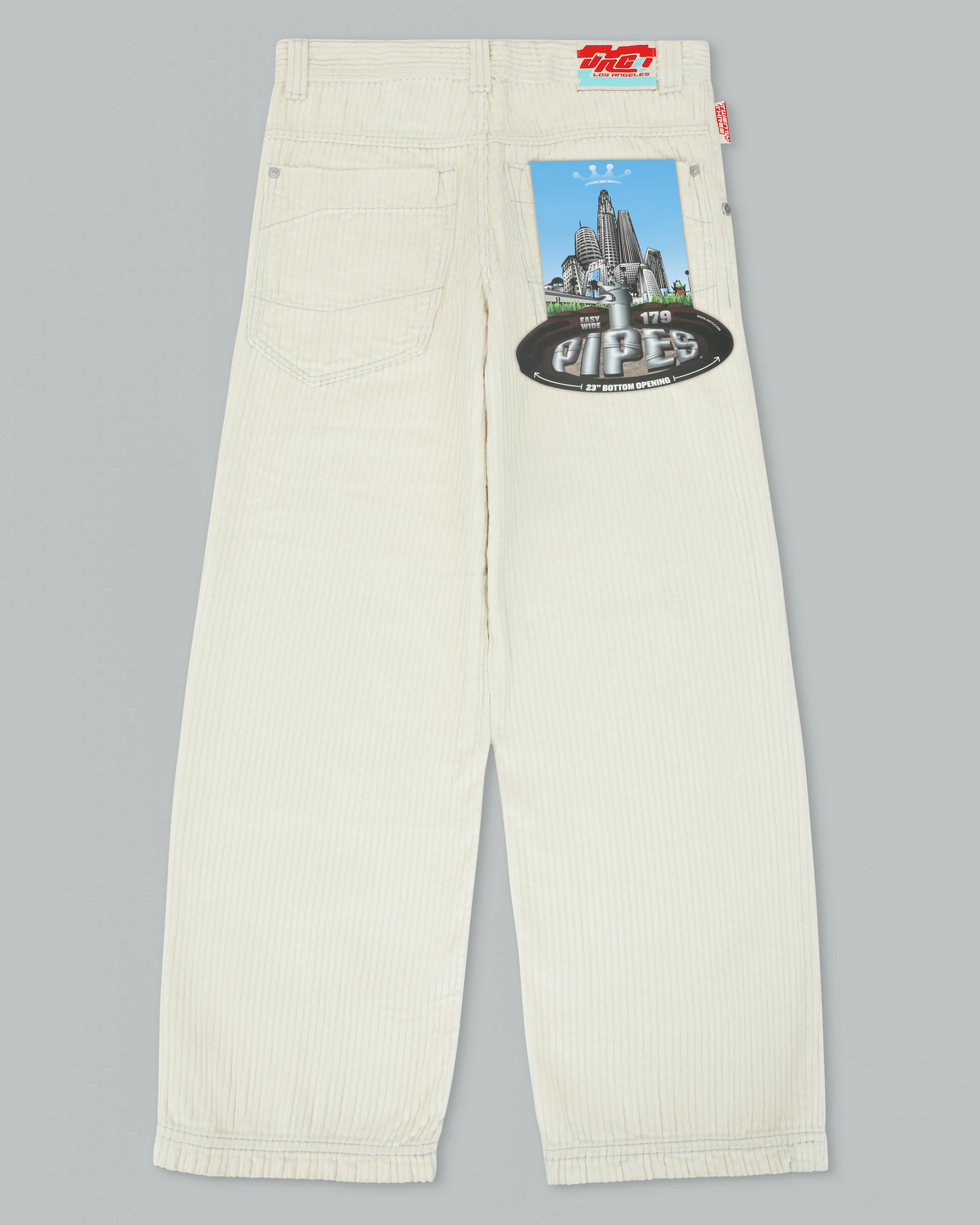 1179 Easy Wide Pipes. 23". 4 Wale Corduroy. Tofu. - Image 12
