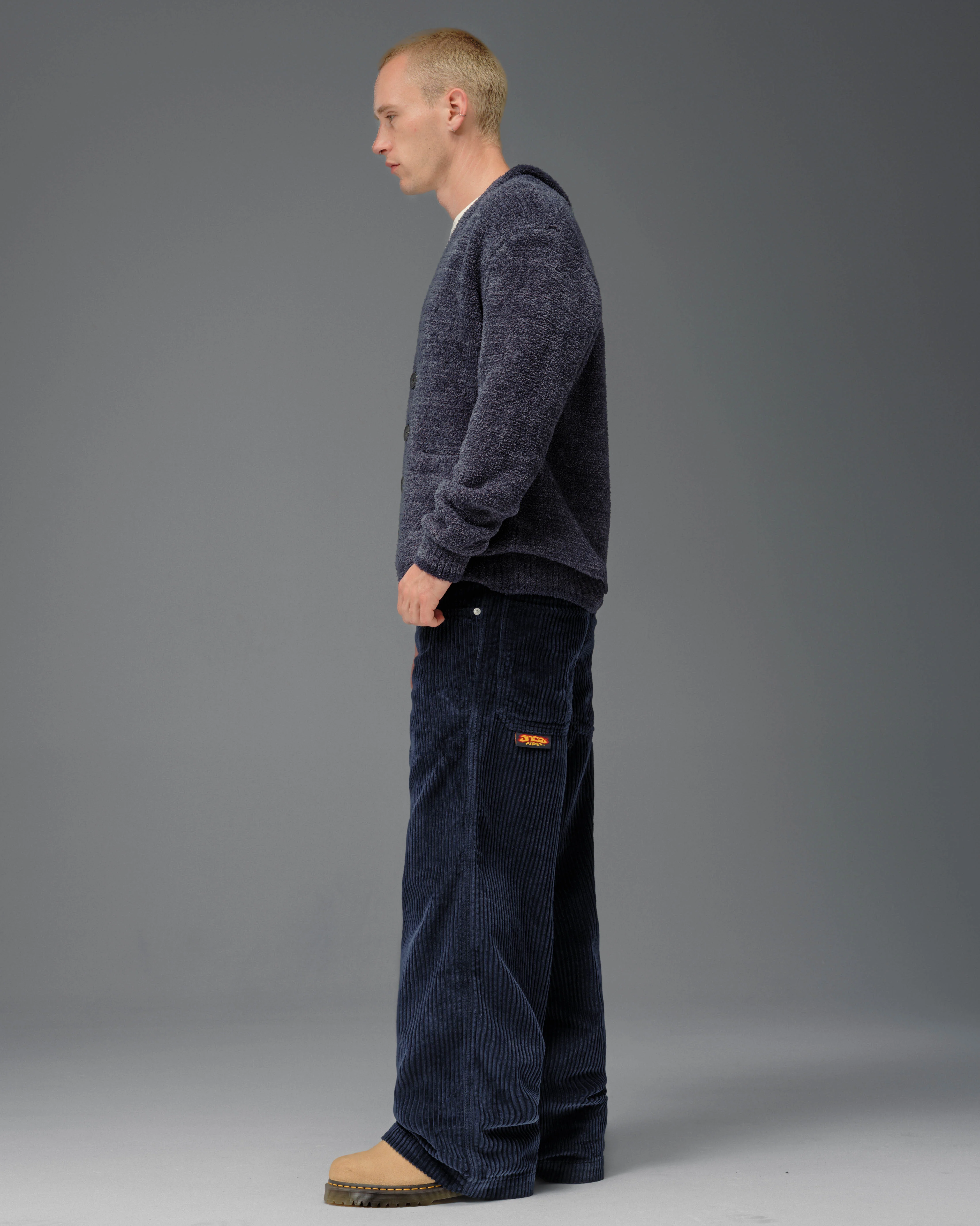 179 Pipes. 23". 4 Wale Corduroy. Navy. - Image 6