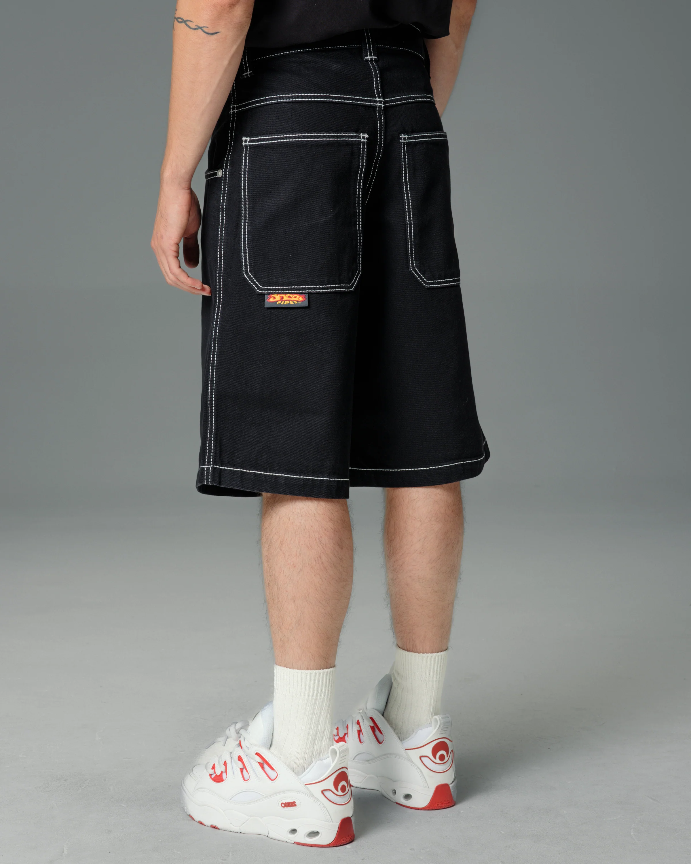 179 Pipes Shorts. 14" Inseam. Jet Black. - Image 11