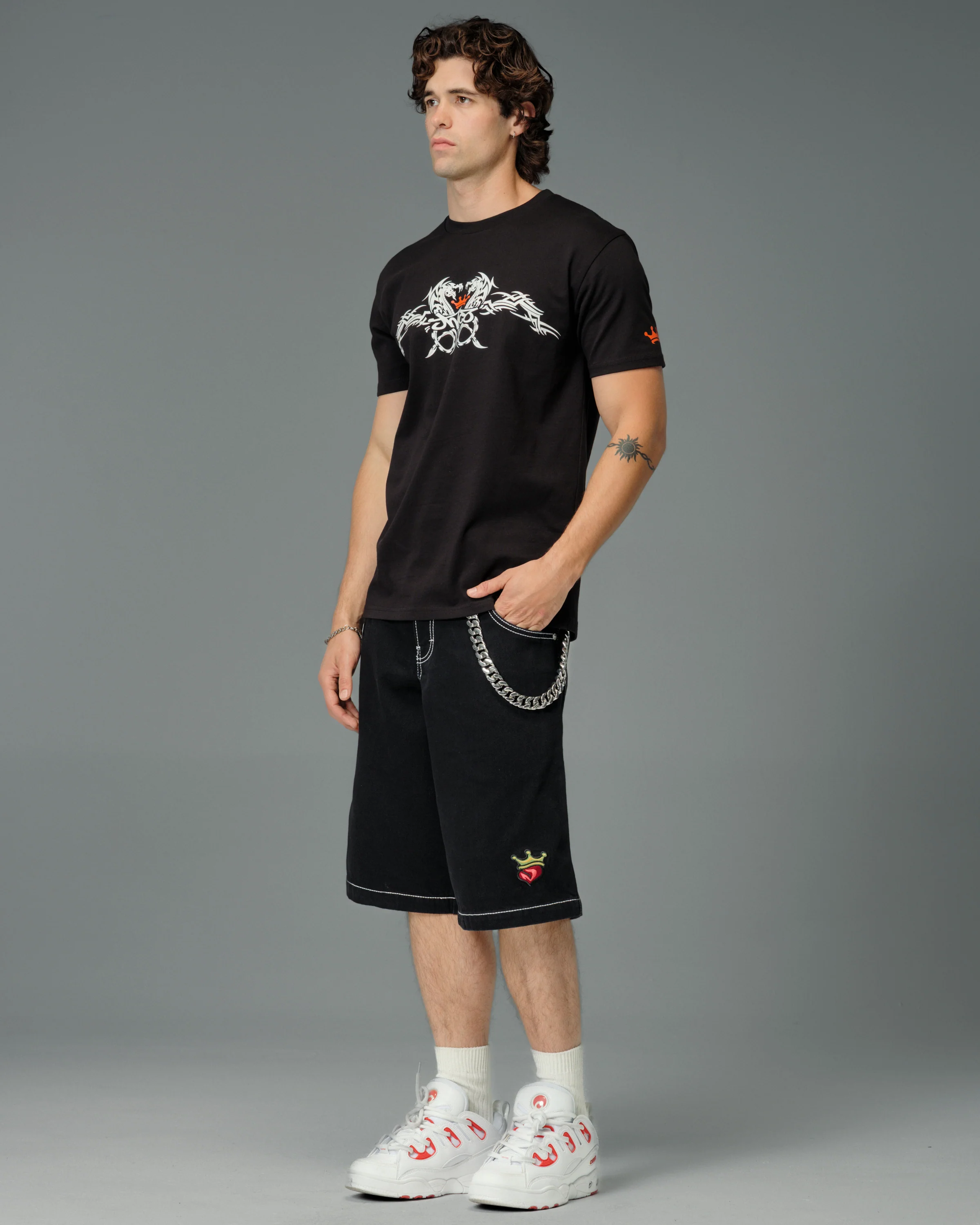 179 Pipes Shorts. 14" Inseam. Jet Black. - Image 5