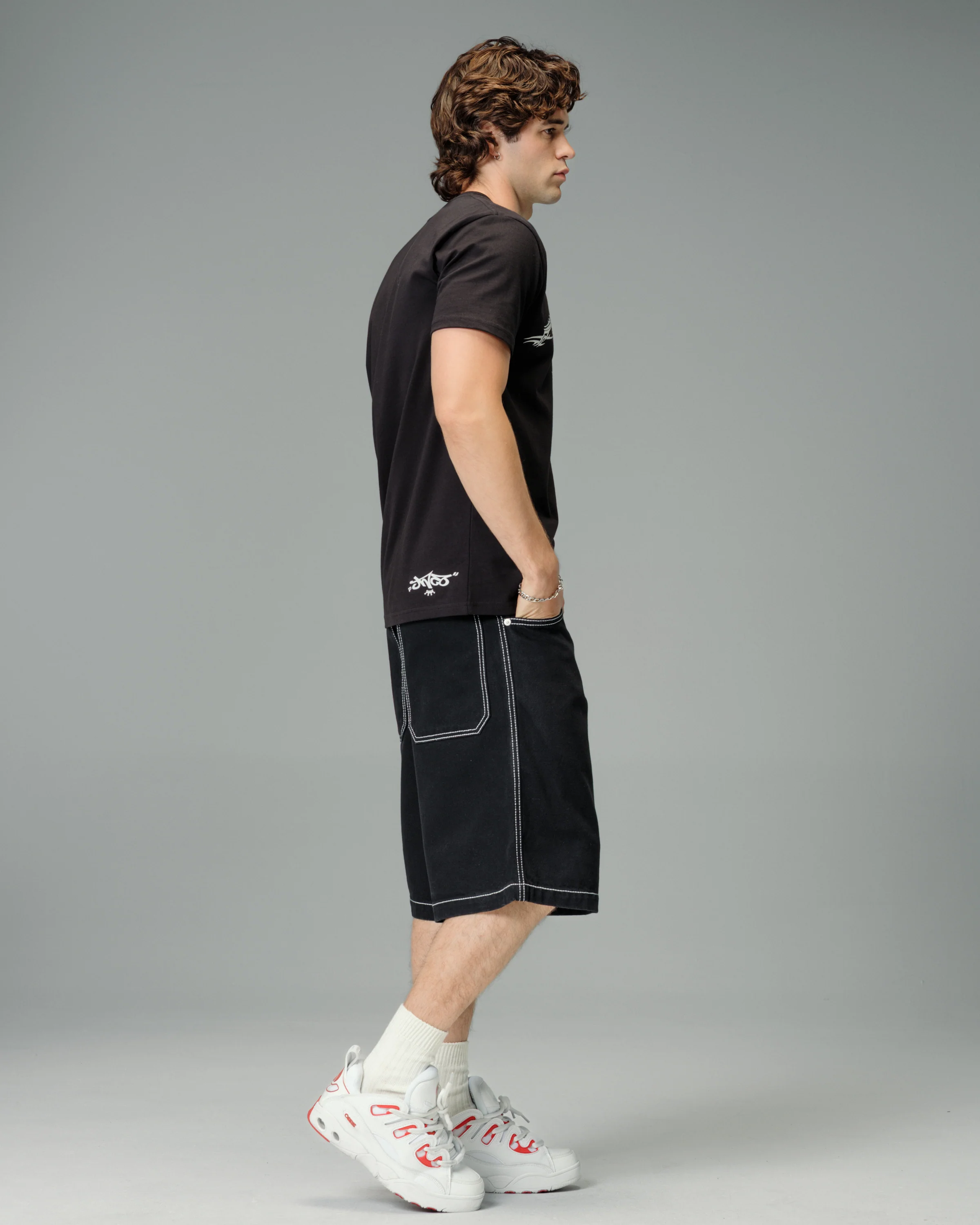 179 Pipes Shorts. 14" Inseam. Jet Black. - Image 8