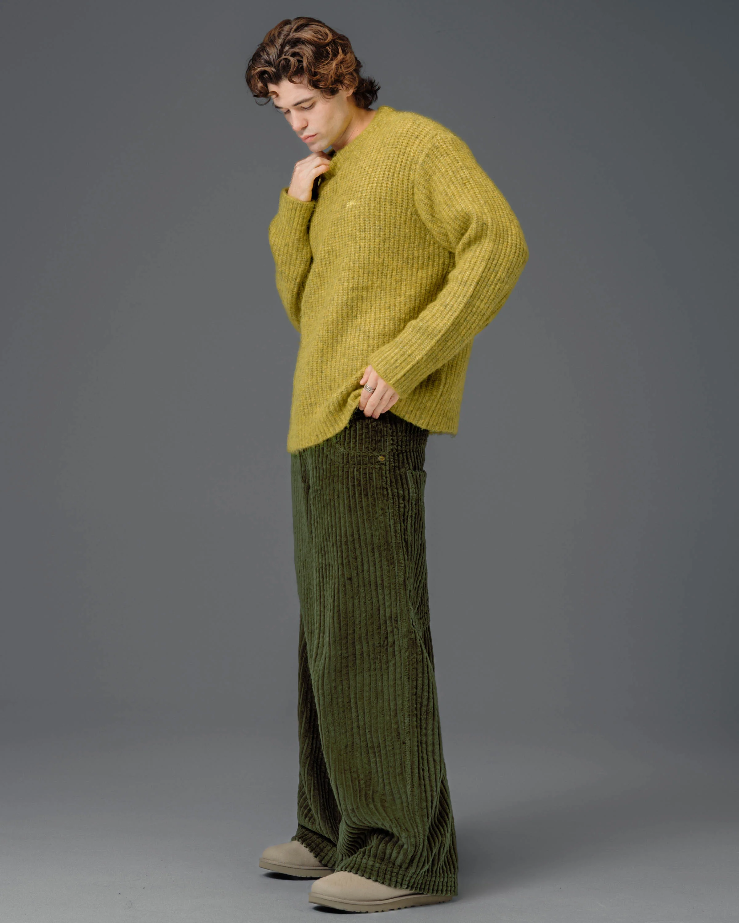 Jester. 26". 2 Wale Corduroy. Moss. - Image 4