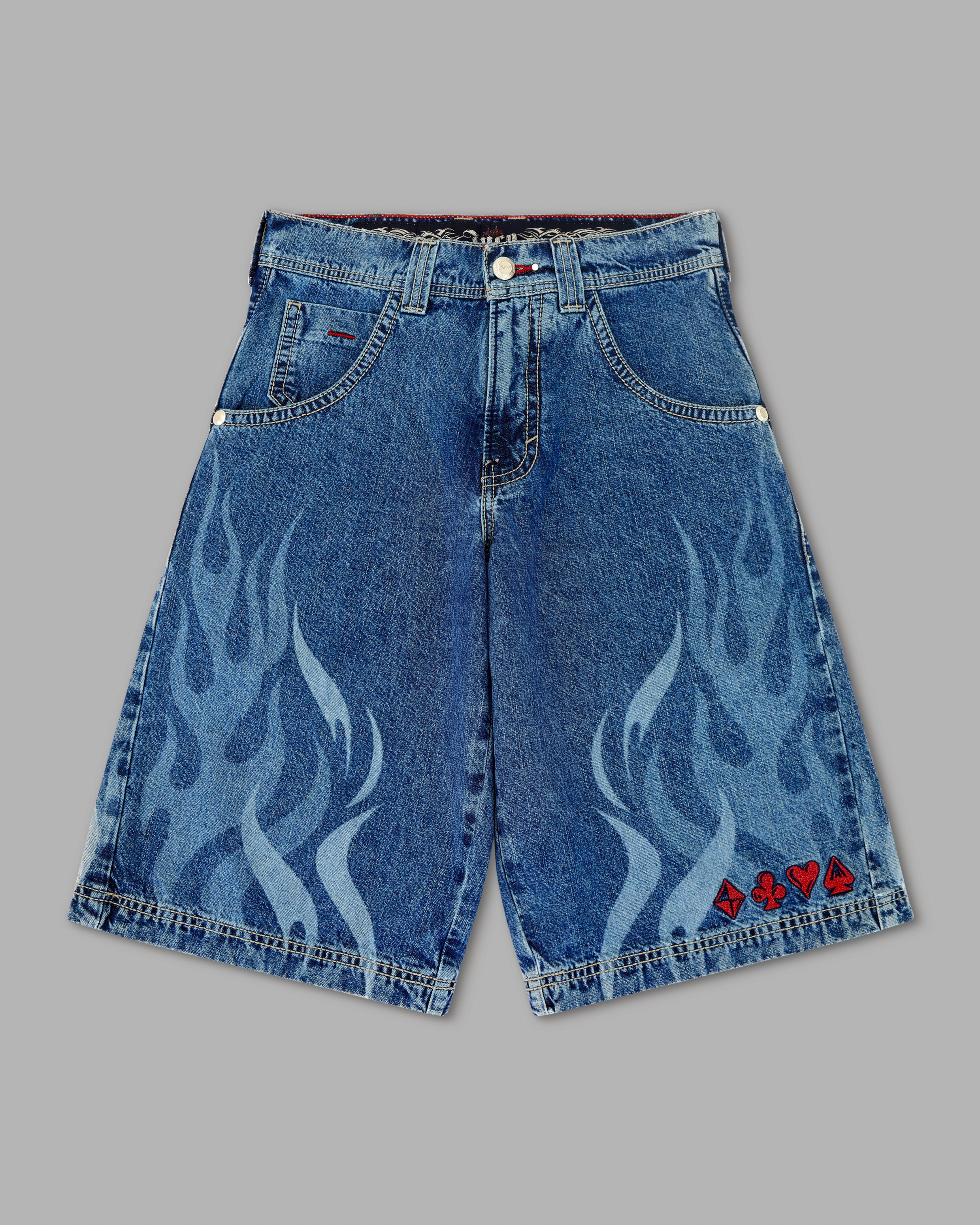 Rising Flames Shorts. 15" Inseam. Dark Stone. - Image 5