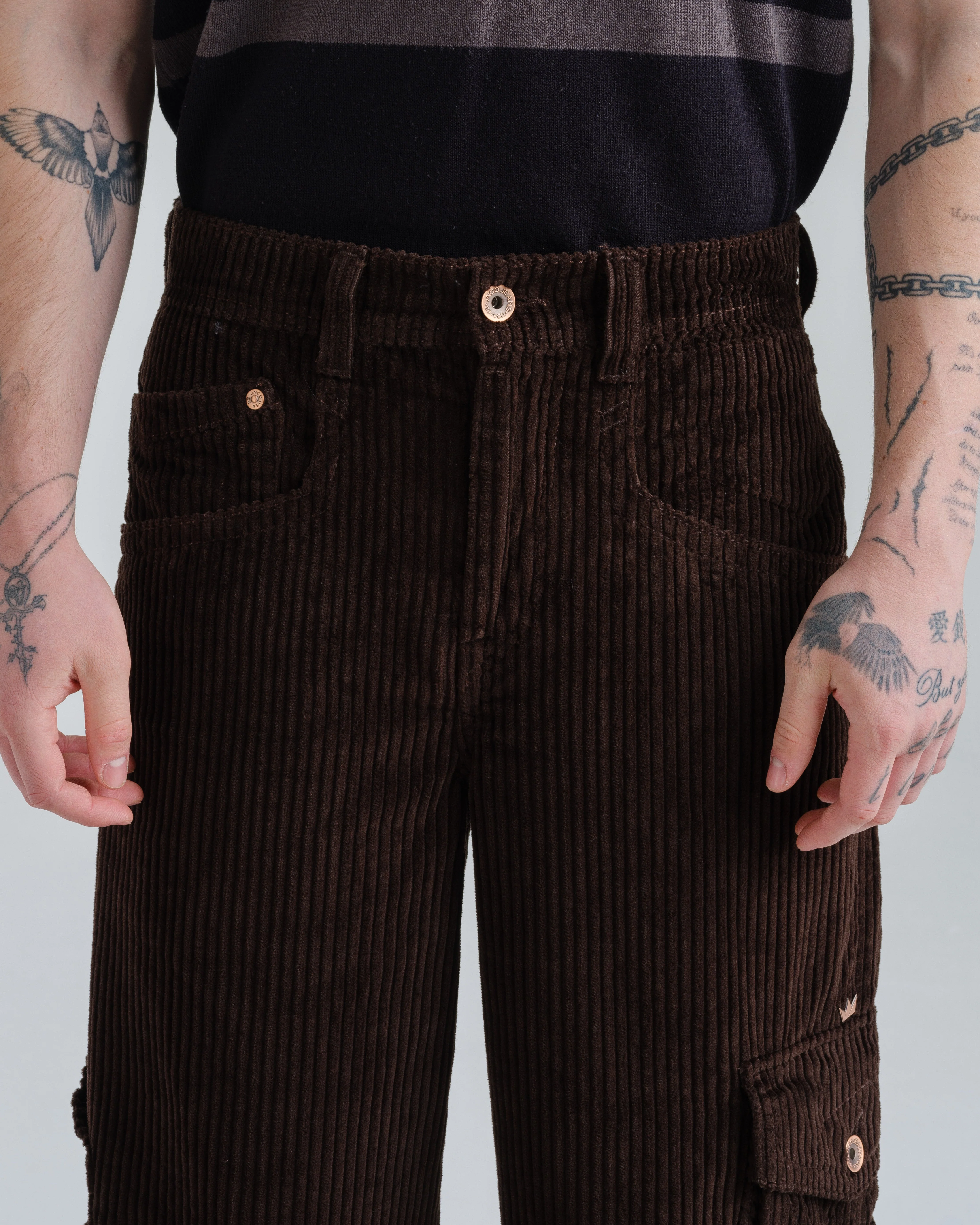 Torque Cargo Carpenter. 23". 4 Wale Corduroy. Java Brown. - Image 6