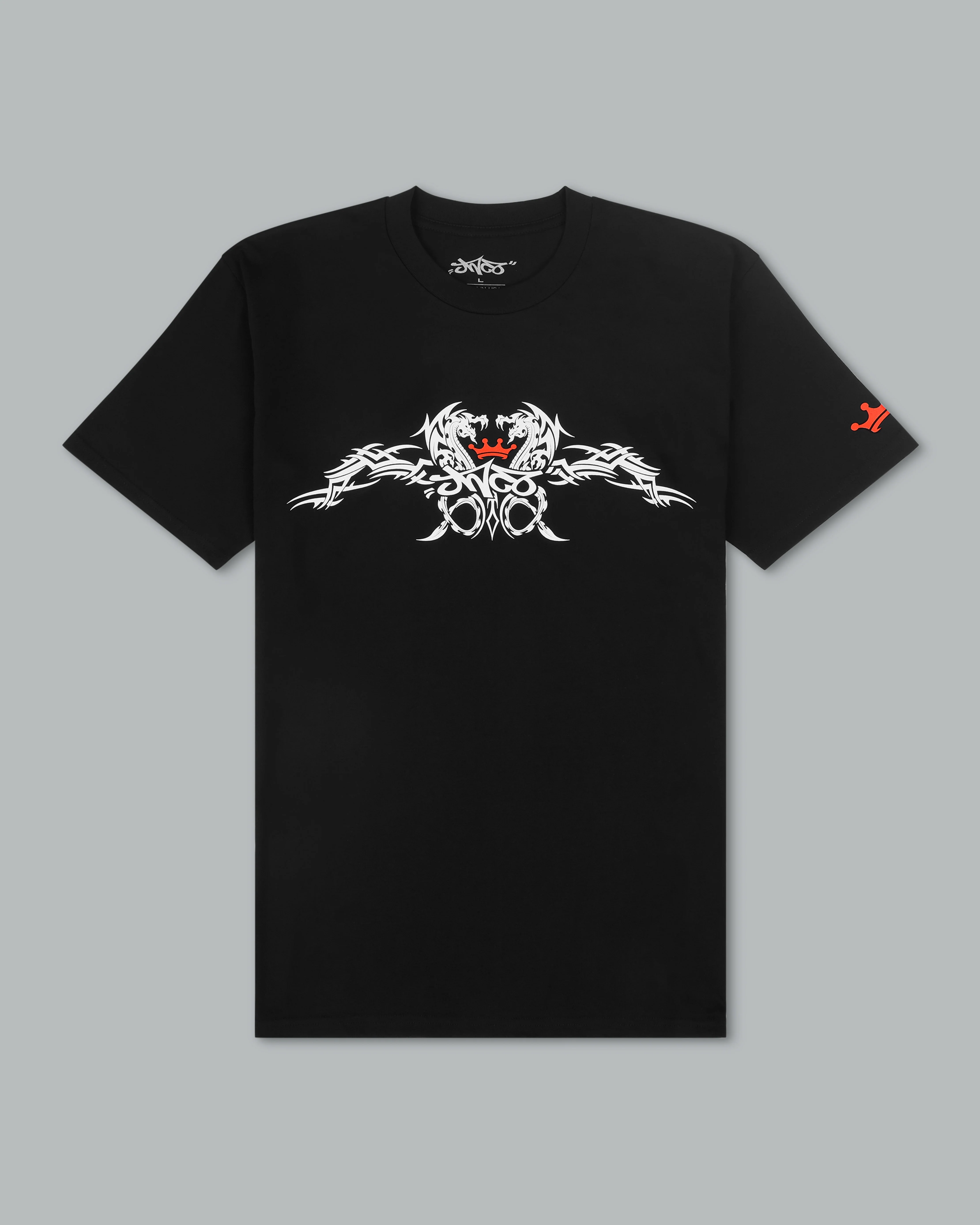 Tribal Dragon Tee. Black.