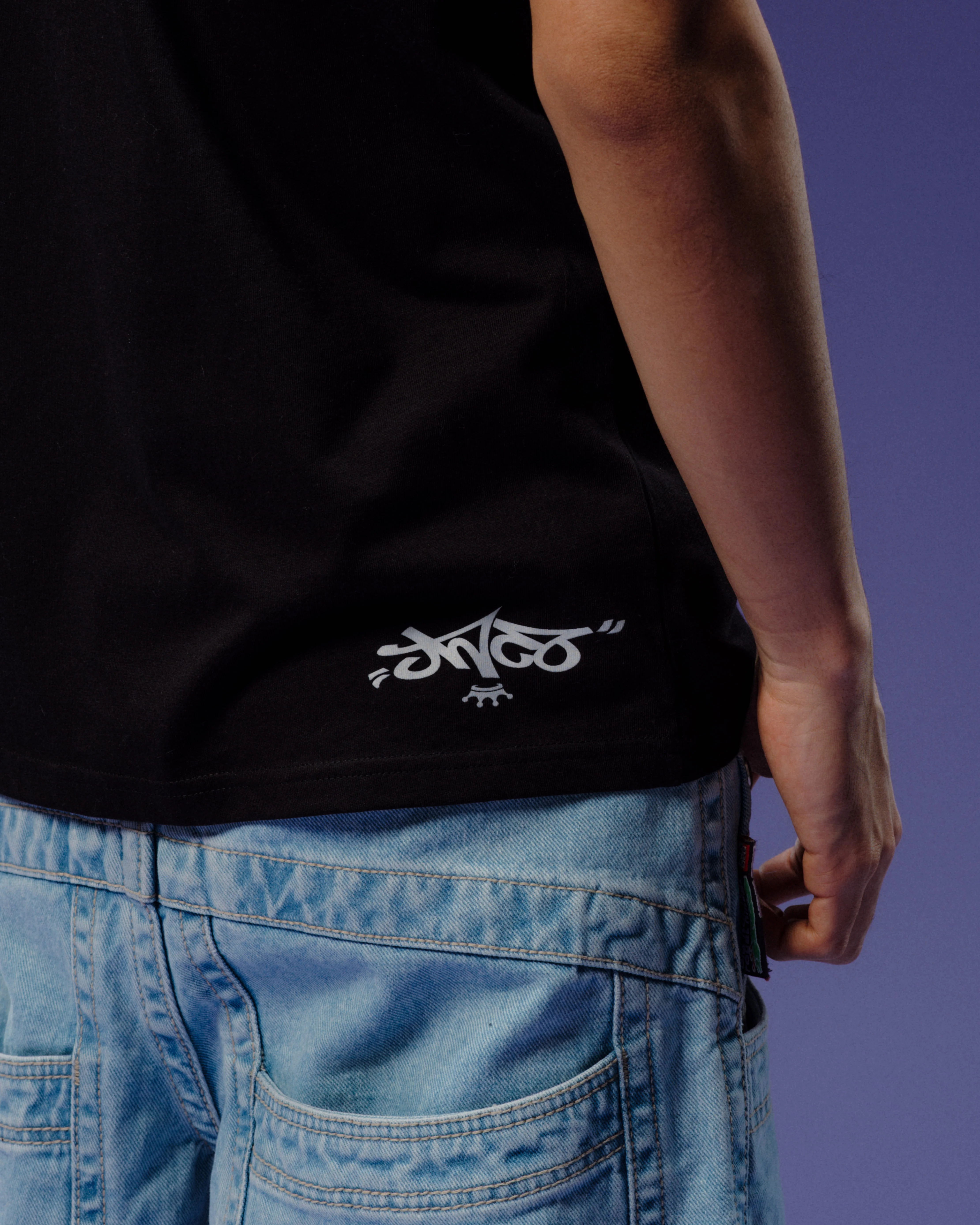 Tribal Dragon Tee. Black. - Image 4