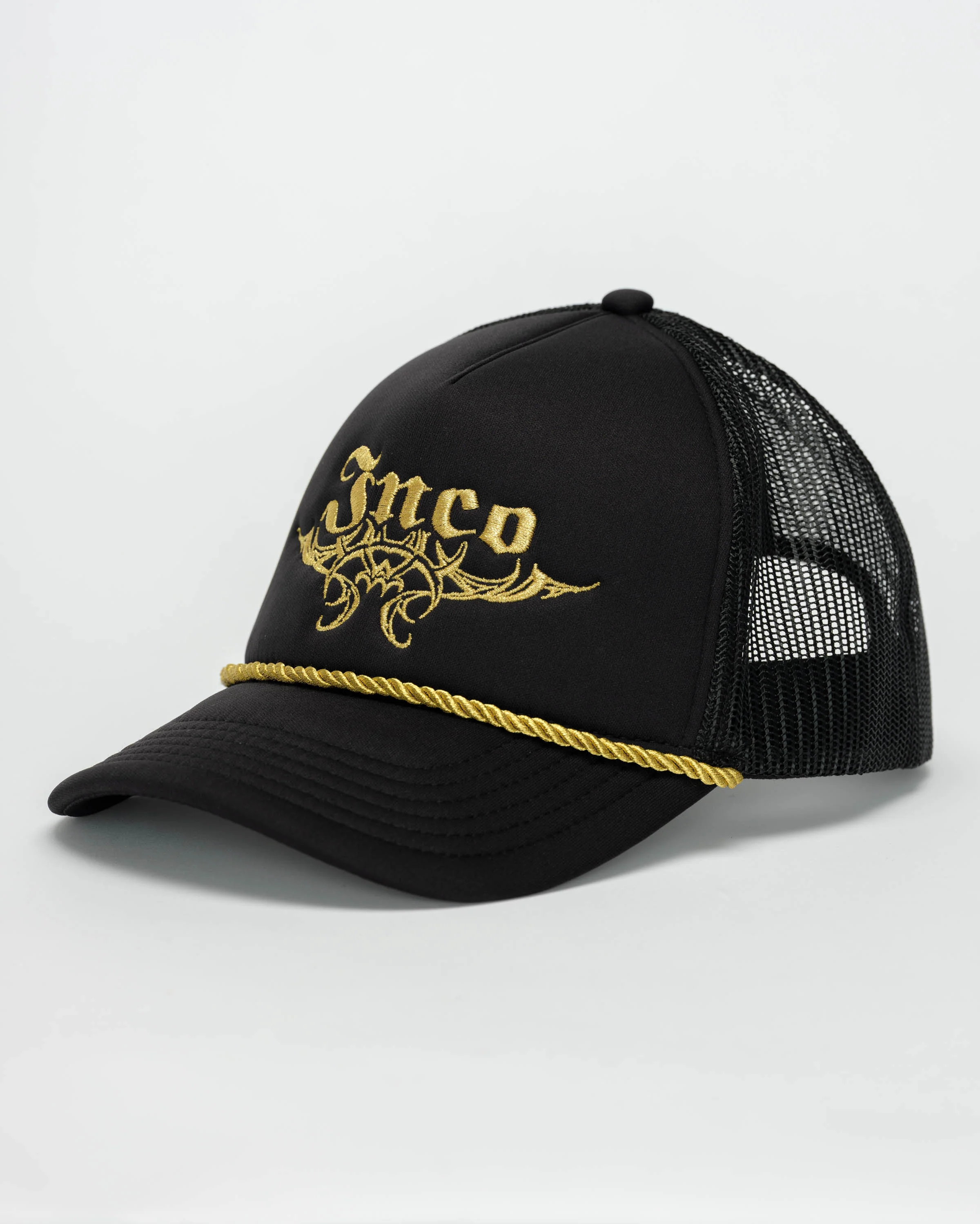 Tribal Trucker Hat. Black/ Gold. - Image 3