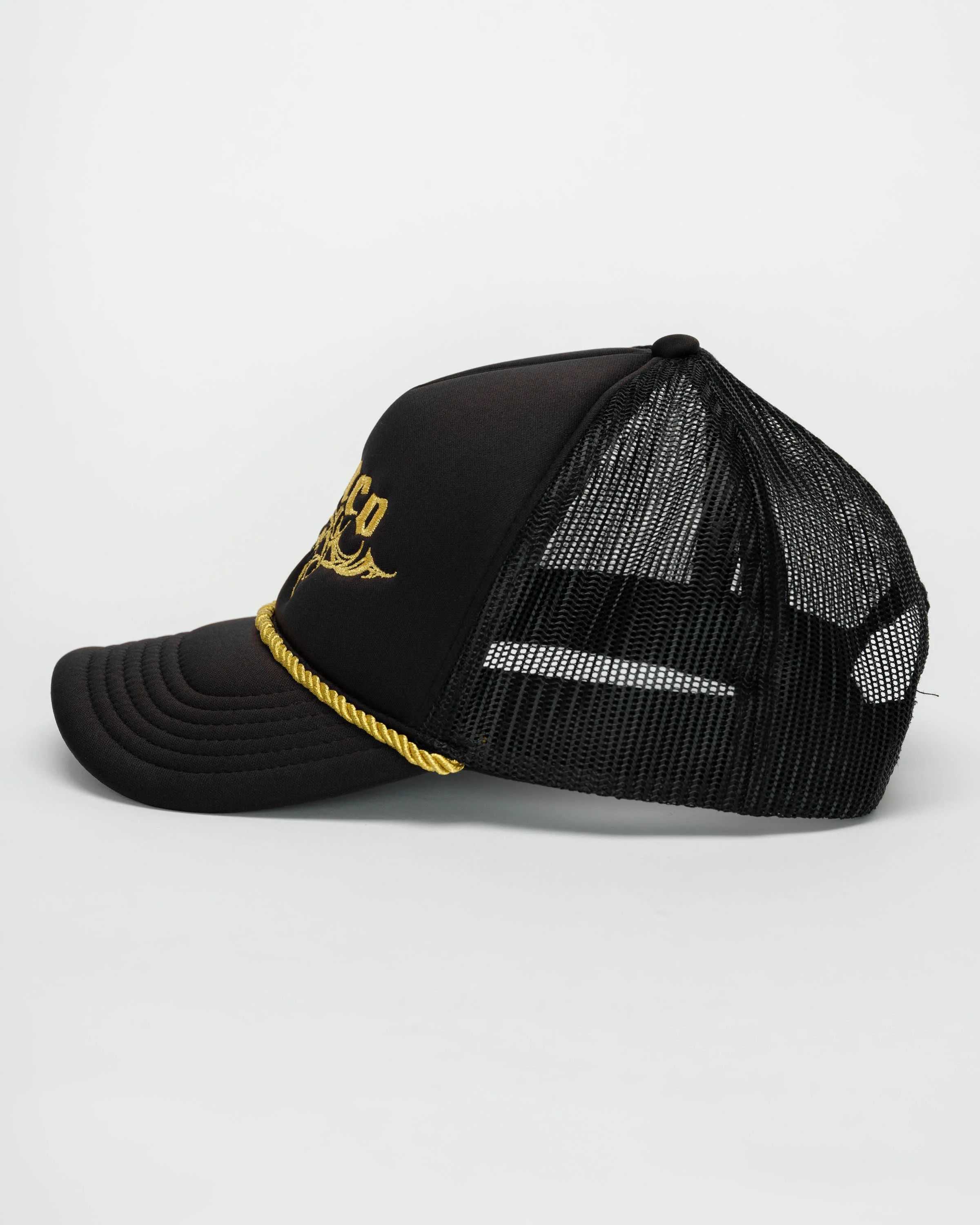 Tribal Trucker Hat. Black/ Gold. - Image 4