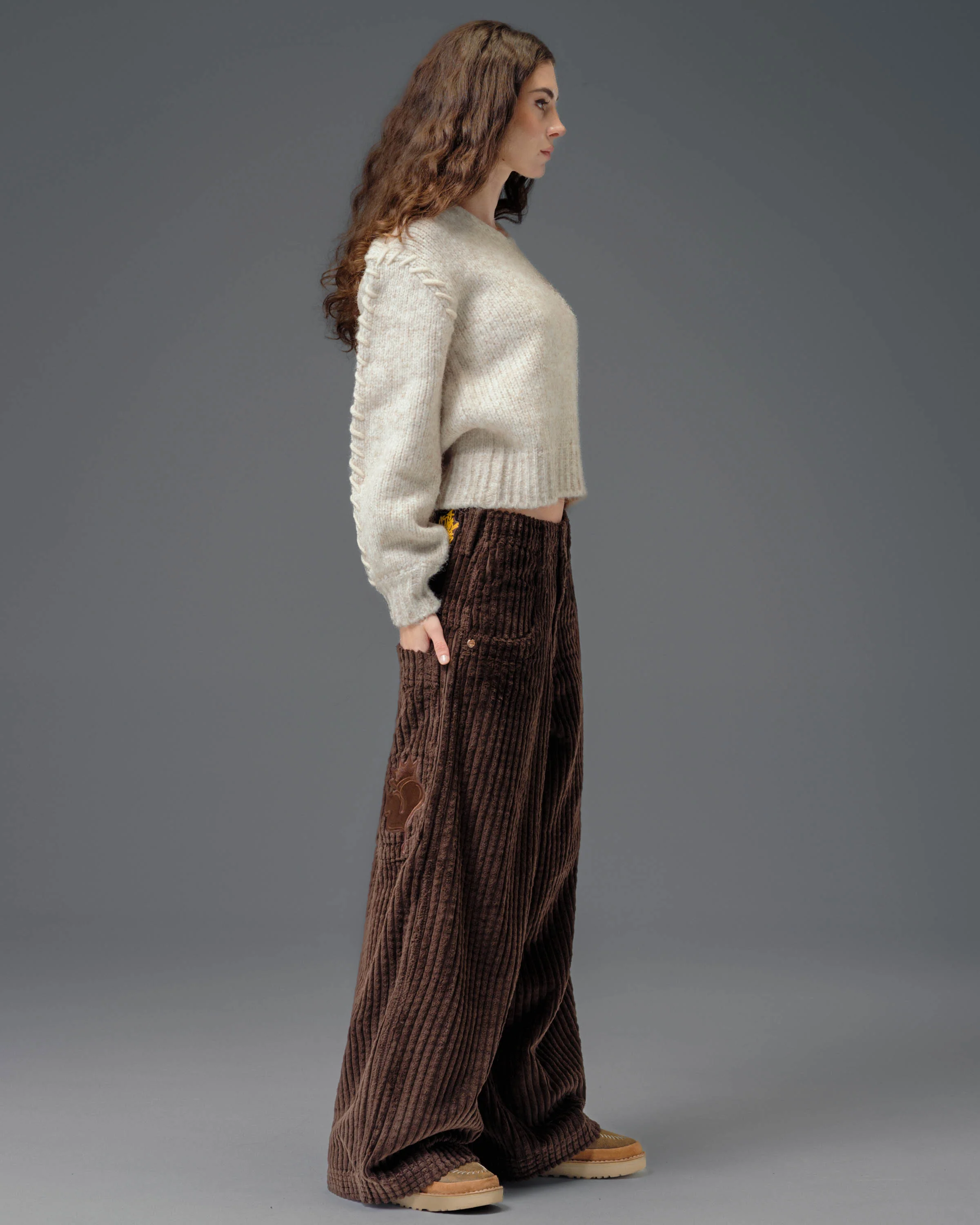 W Jester. 26". 2 Wale Corduroy. Java Brown. - Image 8