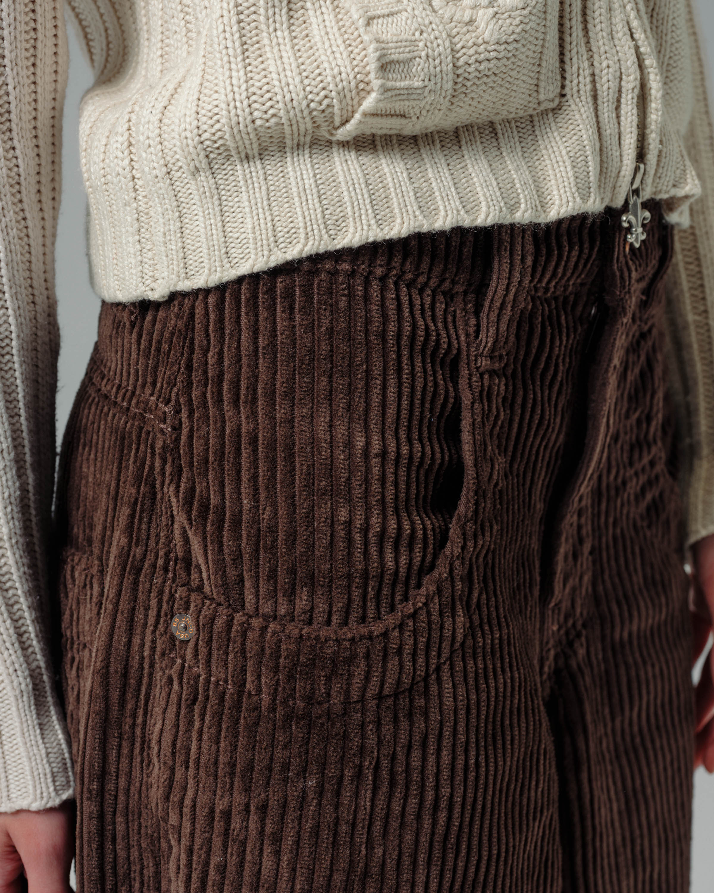 W101 Twin Cannon. 26". 4 Wale Corduroy. Java Brown. - Image 11