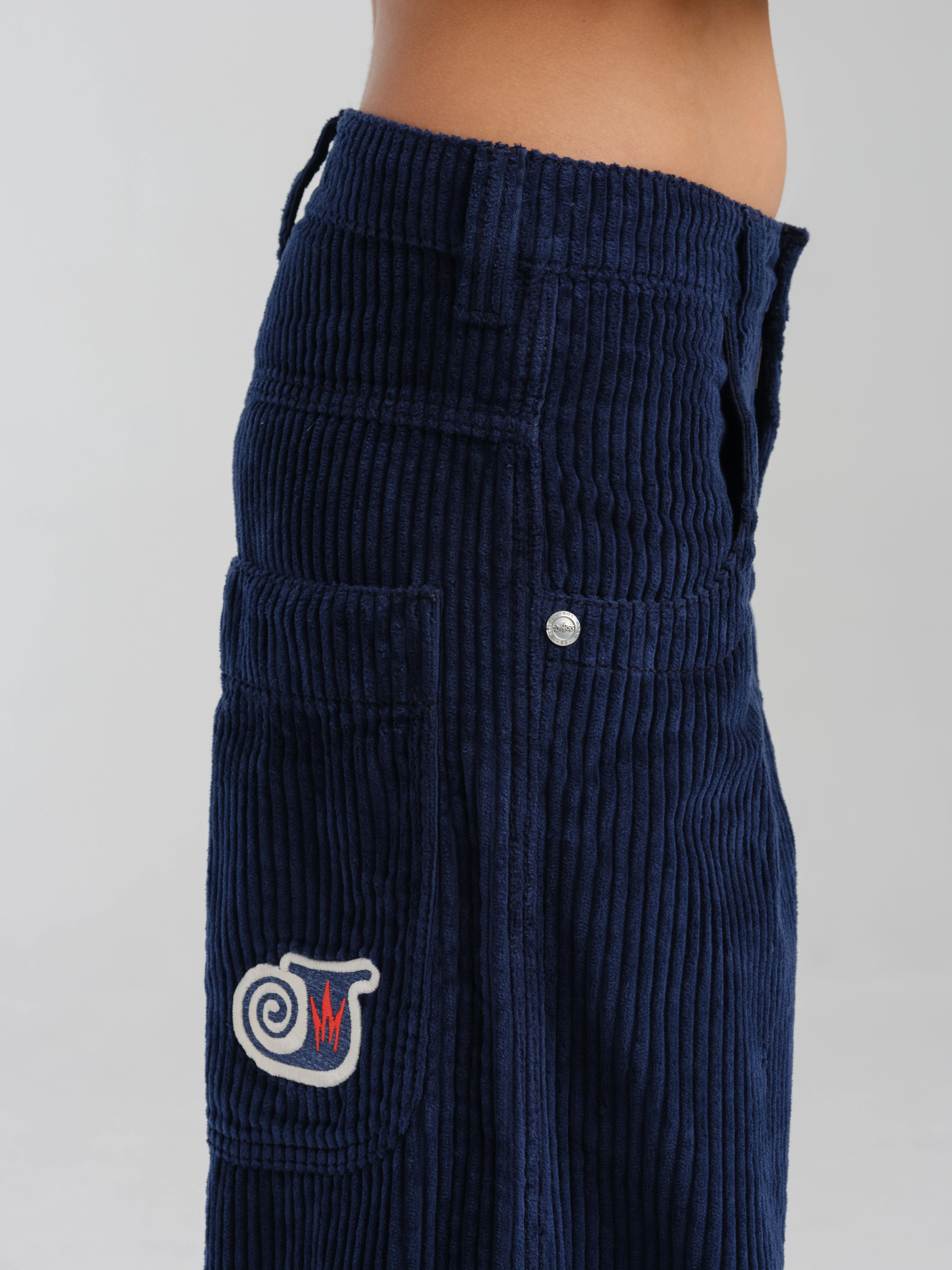 W101 Twin Cannon. 26". 4 Wale Corduroy. Navy. - Image 7