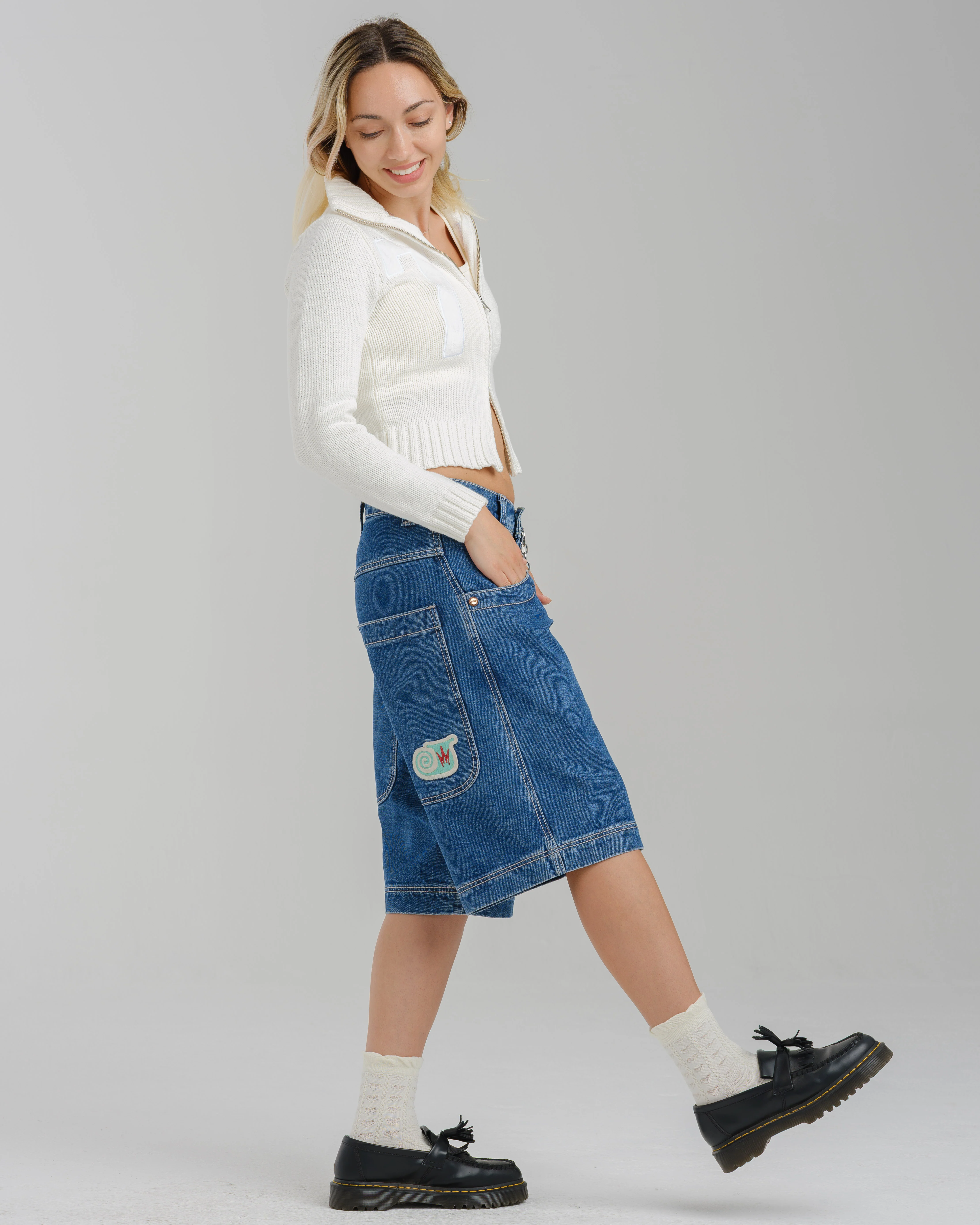 W101 Twin Cannon Shorts. 14" Inseam. Dark Stone. - Image 4