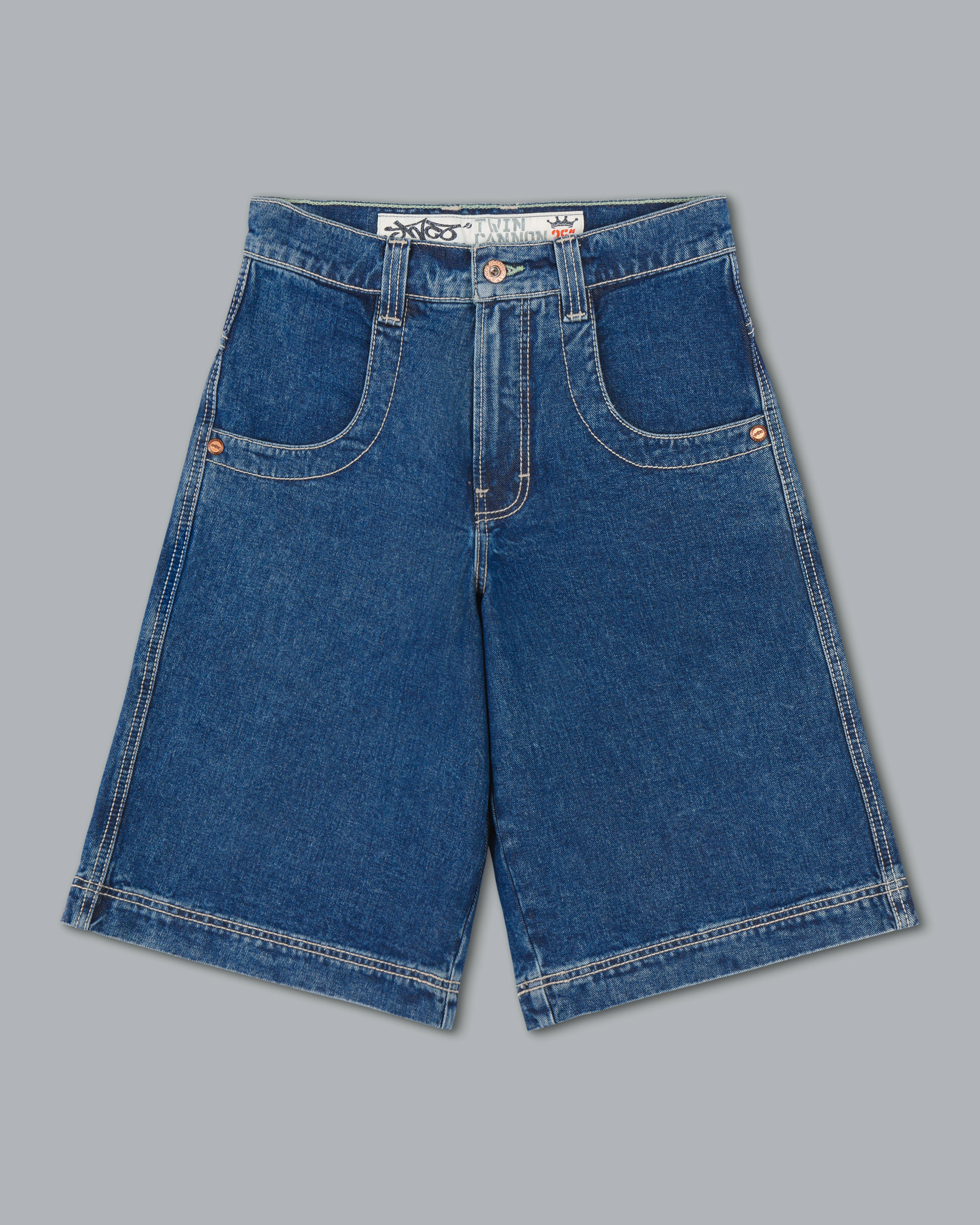 W101 Twin Cannon Shorts. 14" Inseam. Dark Stone. - Image 5
